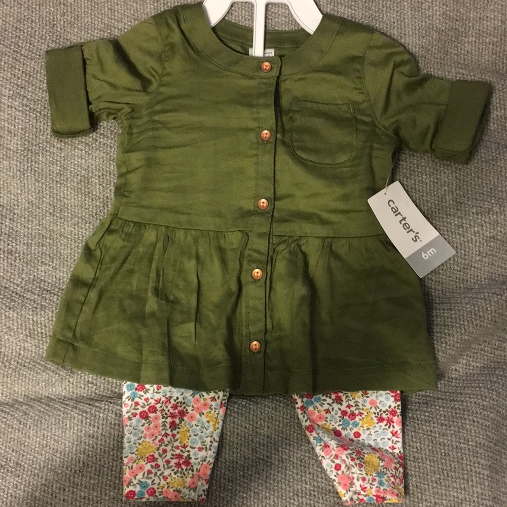 Peplum tunic and legging set